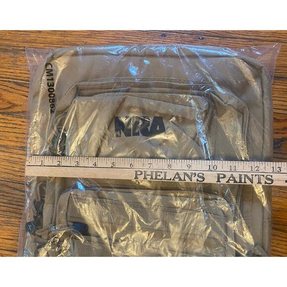 NRA Tactical Backpack Range Hunting Medical Bag Desert Tan Khaki 4 Compartments - Picture 4 of 5